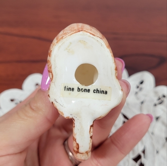 Orange Tabby Cat Figurine Fine Bone China Cute Ring Holder Jewelry Organizer Vtg - Picture 9 of 13